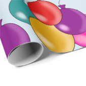 ハッピーバースデーカラフルバルーンかわいい ラッピングペーパー (ロールコーナー)