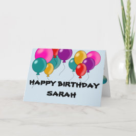 ハッピーバースデーカラフルバルーンの個人的な願い シーズンカード