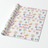 ハッピーバースデーカラフルバルーン ラッピングペーパー (アンロールド)