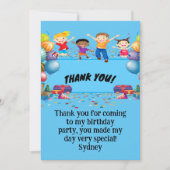 ハッピーバースデーカラフルフラットサンキューカード サンキューカード (正面)