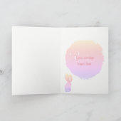 ハッピーバースデーカラフルフローラリースバニー カード (内部)