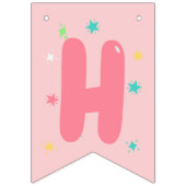 ハッピーバースデーカラフルユニコーンダビング バンティングフラッグ (第2の旗)