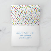 ハッピーバースデーカラフルレインボーバルーン紙吹雪 カード (内部)