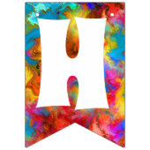 ハッピーバースデーカラフルレインボーパーソナライズされた バンティングフラッグ (第2の旗)