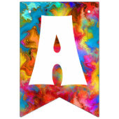 ハッピーバースデーカラフルレインボーパーソナライズされた バンティングフラッグ (第3の旗)