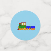 ハッピーバースデーカラフル列車をテーマにした少年 コンフェッティ (スモール正面)