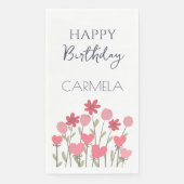 ハッピーバースデーカラフル春の花とハート (正面)