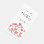 ハッピーバースデーカラフル春の花とハート (コーナー)