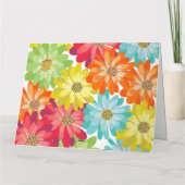 ハッピーバースデーカラフル春の花 カード (裏面)