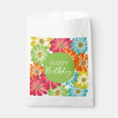 ハッピーバースデーカラフル春の花 フェイバーバッグ (正面)