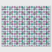 ハッピーバースデーカラフル模様 ラッピングペーパー (フラット)