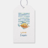 ハッピーバースデーカラフル熱帯魚沿岸 ギフトタグ (裏面)