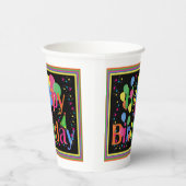 ハッピーバースデーカラフル 紙コップ (右)