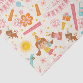 ハッピーバースデーカラフル 薄葉紙 (詳細)