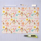 ハッピーバースデーカラフル 薄葉紙 (クラフト)