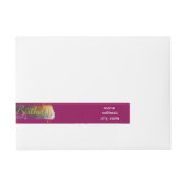 ハッピーバースデーカラーバーストラベル ラップアラウンド宛名ラベル (正面)