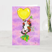 ハッピーバースデーカリコキャットグリーティングカード サンキューカード (正面)