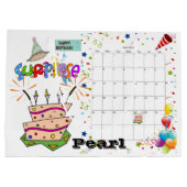 ハッピーバースデーカレンダー2022年4月抱き枕 ラージペーパーバッグ (裏面)