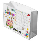 ハッピーバースデーカレンダー2022年4月抱き枕 ラージペーパーバッグ (裏面アングル)