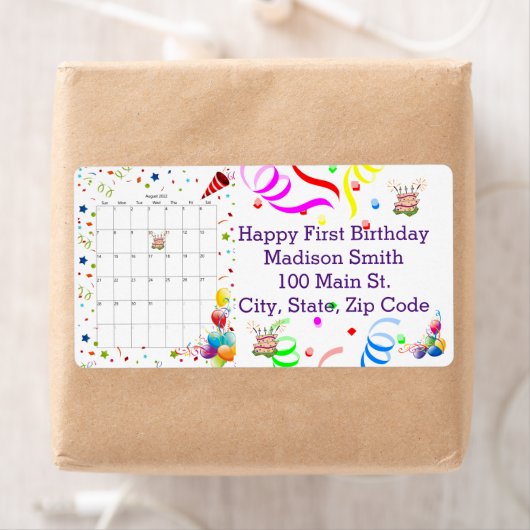 ハッピーバースデーカレンダ威厳があるー2022住所 シール (インサイチュ)