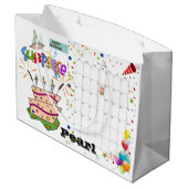 ハッピーバースデーカレンダ威厳があるー2022抱き枕 ラージペーパーバッグ (裏面アングル)