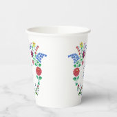 ハッピーバースデーカロサイフラワーフォークアート 紙コップ (左)