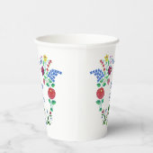 ハッピーバースデーカロサイフラワーフォークアート 紙コップ (右)