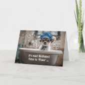 ハッピーバースデーカワイチワフアタイプ子犬 カード (正面)