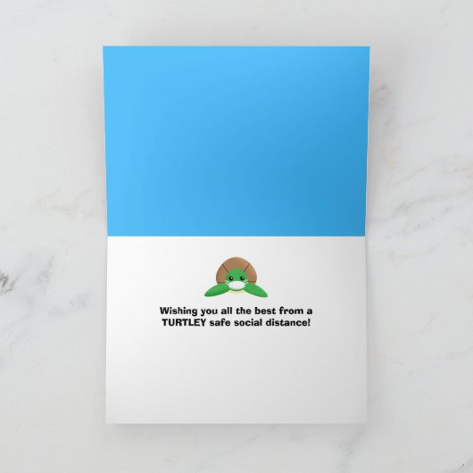 ハッピーバースデーカワイトウイルスインコロナウイルスマスク カード (内部)