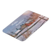 ハッピーバースデーカントリーウィンターシーン マグネット (左側)