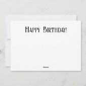 ハッピーバースデーカントリーウェスタン女性のカーボーイオンポスト シーズンカード (裏面)