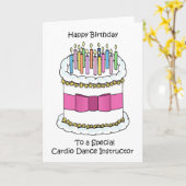 ハッピーバースデーカーディオダンスインストラクター。 カード (黄色い花)