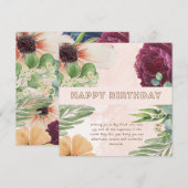 ハッピーバースデーカート 招待状 (正面/裏面)