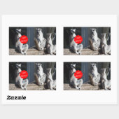 ハッピーバースデーカート 長方形シール (シート)