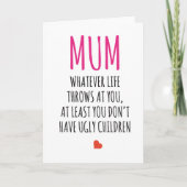 ハッピーバースデーカードおもしろいジョーク母の日 カード (正面)