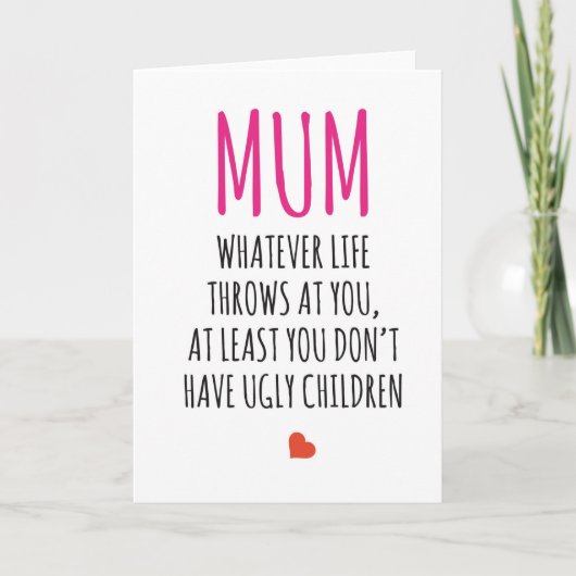 ハッピーバースデーカードおもしろいジョーク母の日 カード (正面)