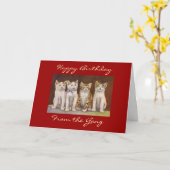 ハッピーバースデーカードからの集団 カード (黄色い花)