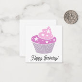 ハッピーバースデーカードかわいい買い物! ノートカード (正面/裏面インサイチュ)