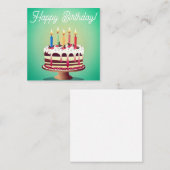 ハッピーバースデーカードかわいい買い物！ ノートカード (正面/裏面)