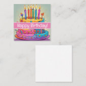 ハッピーバースデーカードかわいい買い物! ノートカード (正面/裏面)