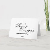 ハッピーバースデーカードさくらんぼブロッサムヴィンテージティール（緑がかった色） カード (裏面)