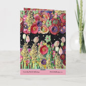 ハッピーバースデーカードとアールデコケーキと風船 カード (裏面)