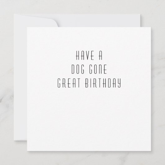 ハッピーバースデーカードと犬を追加 案内状 (裏面)