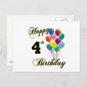 ハッピーバースデーカードと誕生日ポストカード ポストカード (正面/裏面)