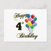 ハッピーバースデーカードと誕生日ポストカード ポストカード (正面)