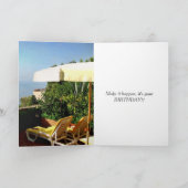 ハッピーバースデーカードと風光明媚な水景色。 カード (内部)