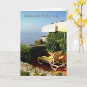 ハッピーバースデーカードと風光明媚な水景色。 カード (黄色い花)