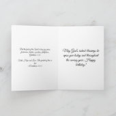 ハッピーバースデーカードの赤いコラージュ カード (内部)