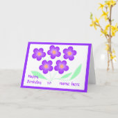 ハッピーバースデーカードの追加名。 カード (黄色い花)