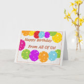 ハッピーバースデーカードを我々全員から! カード (黄色い花)